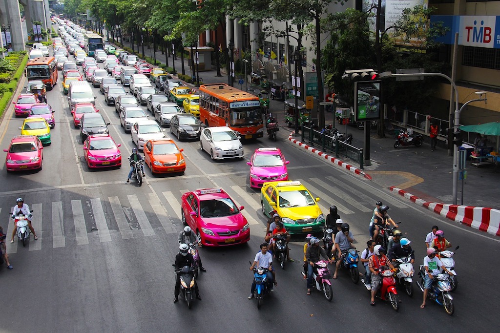 The colorful taxis can be mostly seen everywhere in Bangkok, be sure to go with meter on your trip to Bangkok