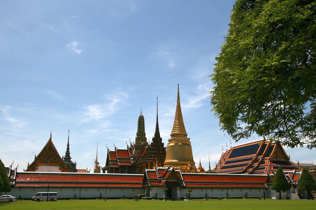 Golden temple in Bangkok, Thailand. Trip to Bangkok